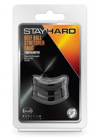 Черное эрекционное кольцо на мошонку Beef Ball Stretcher Snug - Blush Novelties - в Иркутске купить с доставкой
