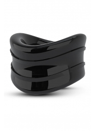 Черное эрекционное кольцо на мошонку Beef Ball Stretcher Snug - Blush Novelties - в Иркутске купить с доставкой