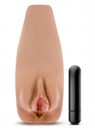 Маструбатор-вагина с вибрацией Soft   Wet Renata Realistic Tan Masturbator - Blush Novelties - в Иркутске купить с доставкой