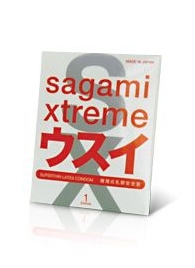 Ультратонкий презерватив Sagami Xtreme SUPERTHIN - 1 шт. - Sagami - купить с доставкой в Иркутске