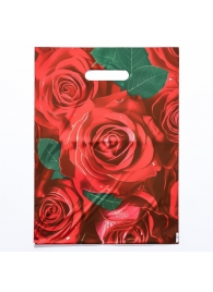 Пакет с цветочным принтом и вырубной ручкой (30х40 см) - Сима-Ленд - купить с доставкой в Иркутске