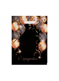 Пакет с вырубной ручкой и принтом в виде шариков (30х40 см) - Сима-Ленд - купить с доставкой в Иркутске