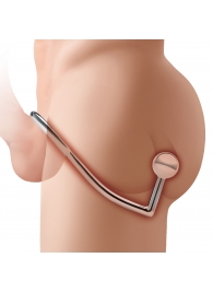 Кольцо на пенис с анальным стимулятором Stainless Steel Anal Hook   Cock Ring - BlueLine - в Иркутске купить с доставкой