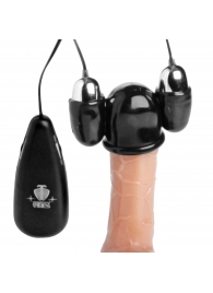 Черная стимулирующая насадка для головки полового члена Multi Speed Vibrating Penis Head Teaser - XR Brands - в Иркутске купить с доставкой