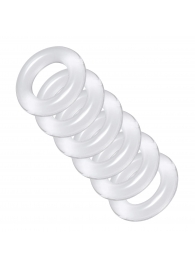Комплект из 6 прозрачных эрекционных колец Ring Master Custom Ball Stretcher Kit - XR Brands - в Иркутске купить с доставкой