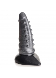 Серый фантазийный фаллоимитатор Beastly Tapered Bumpy Silicone Dildo - 21 см. - XR Brands