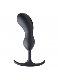 Черный массажер простаты с утяжелителями Premium Silicone Weighted Prostate Plug Large - 18,8 см. - XR Brands - в Иркутске купить с доставкой