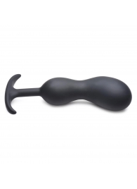 Черный массажер простаты с утяжелителями Premium Silicone Weighted Prostate Plug XL - 20,8 см. - XR Brands - в Иркутске купить с доставкой