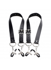 Ремни с зажимами для половых губ Spread Labia Spreader Straps with Clamps - XR Brands - купить с доставкой в Иркутске