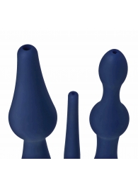 Набор из 3 универсальных насадок для анального душа Universal 3 Piece Silicone Enema Attachment Set - XR Brands - купить с доставкой в Иркутске