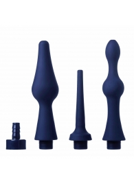 Набор из 3 универсальных насадок для анального душа Universal 3 Piece Silicone Enema Attachment Set - XR Brands - купить с доставкой в Иркутске