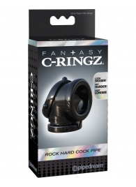 Черное эрекционное кольцо Rock Hard Cock Pipe - Pipedream - в Иркутске купить с доставкой
