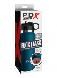 Смуглый мастурбатор-вагина в синей колбе F*ck Flask - Pipedream - в Иркутске купить с доставкой