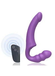 Фиолетовый безремневой страпон Straples Strap-On Dildo - Erokay - купить с доставкой в Иркутске