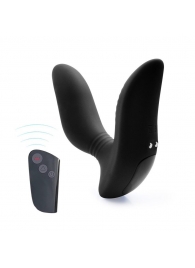Черный вибромассажер простаты 3,5’’ Remote Control Curve P-spot Massager - 12 см. - Erokay - в Иркутске купить с доставкой