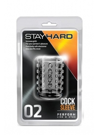 Прозрачная насадка на пенис с шишечками STAY HARD COCK SLEEVE 02 CLEAR - Blush Novelties - в Иркутске купить с доставкой