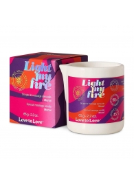Массажная свеча Light My Fire с ароматом моной - 80 мл. - Love to Love - купить с доставкой в Иркутске