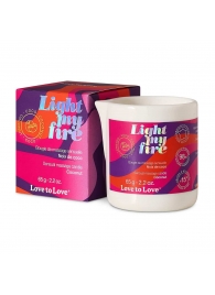 Массажная свеча Light My Fire Coconut с ароматом кокоса - 65 гр. - Love to Love - купить с доставкой в Иркутске