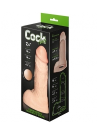 Телесный фаллоудлинитель с мошонкой Cock Next - 19 см. - LOVETOY (А-Полимер) - в Иркутске купить с доставкой