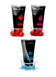 Набор из 3 лубрикантов JUJU (увлажняющий, клубника, малина) - JuJu - купить с доставкой в Иркутске Набор из 3 лубрикантов JUJU (увлажняющий, клубника, малина) - JuJu - купить с доставкой в Иркутске