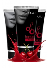Набор из 3 съедобных лубрикантов JUJU со вкусом вишни - JuJu - купить с доставкой в Иркутске Набор из 3 съедобных лубрикантов JUJU со вкусом вишни - JuJu - купить с доставкой в Иркутске