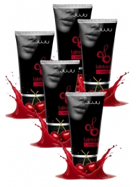 Набор из 5 съедобных лубрикантов JUJU со вкусом вишни - JuJu - купить с доставкой в Иркутске Набор из 5 съедобных лубрикантов JUJU со вкусом вишни - JuJu - купить с доставкой в Иркутске