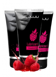 Набор из 3 съедобных лубрикантов JUJU со вкусом малины - JuJu - купить с доставкой в Иркутске Набор из 3 съедобных лубрикантов JUJU со вкусом малины - JuJu - купить с доставкой в Иркутске
