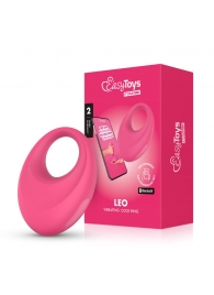 Розовое интерактивное эрекционное виброкольцо Leo - Easy toys - в Иркутске купить с доставкой