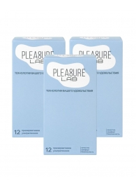 Набор из 3 упаковок ультратонких презервативов Pleasure Lab (по 12 шт.) - Pleasure Lab - купить с доставкой в Иркутске Набор из 3 упаковок ультратонких презервативов Pleasure Lab (по 12 шт.) - Pleasure Lab - купить с доставкой в Иркутске
