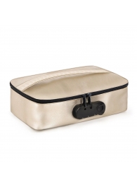 Золотистая сумочка для хранения игрушек Discreet Box - Dorcel - купить с доставкой в Иркутске