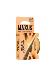 Точечные презервативы MAXUS 2000 Amazing Dots с железным кейсом - 3 шт. - Maxus - купить с доставкой в Иркутске