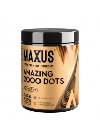 Точечные презервативы MAXUS 2000 Amazing Dots с железным кейсом - 12 шт. - Maxus - купить с доставкой в Иркутске