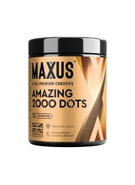 Точечные презервативы MAXUS 2000 Amazing Dots с железным кейсом - 15 шт. - Maxus - купить с доставкой в Иркутске