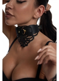 Фигурный чокер с узорами и золотистой фурнитурой - Crazy Handmade - купить с доставкой в Иркутске