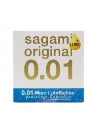 Увлажнённый презерватив Sagami Original 0.01 Extra Lub - 1 шт. - Sagami - купить с доставкой в Иркутске