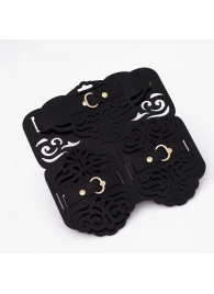 Фигурный набор для БДСМ-игр с узорами и золотистой фурнитурой - Crazy Handmade - купить с доставкой в Иркутске