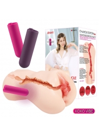Мастурбатор-вагина с вибрацией Jenny Onahole edition 005 - KOKOS - в Иркутске купить с доставкой