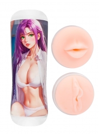 Двусторонний мастурбатор аниме - ротик и вагина - Tokyo Style - в Иркутске купить с доставкой