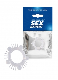 Эластичное эрекционное кольцо с шишечками и шипами - Sex Expert - в Иркутске купить с доставкой