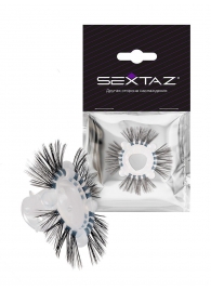 Эластичное эрекционное кольцо с черными «ресничками» - Sextaz - в Иркутске купить с доставкой