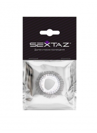 Эластичное эрекционное кольцо с длинными черными «ресничками» - Sextaz - в Иркутске купить с доставкой