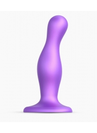Фиолетовая насадка Strap-On-Me Dildo Plug Curvy size M - Strap-on-me - купить с доставкой в Иркутске