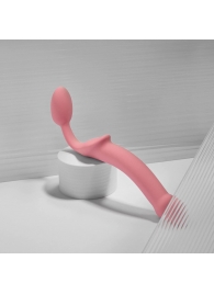 Розовый безремневой страпон Strap-on-me Semi-Realistic Bendable Strap-On size L - Strap-on-me - купить с доставкой в Иркутске