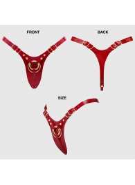 Красный пояс для фиксации насадок Strap-On-Me Leatherette Harness Fabulous - Strap-on-me - купить с доставкой в Иркутске