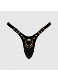 Черный пояс для фиксации насадок Strap-On-Me Leatherette Harness Fabulous - Strap-on-me - купить с доставкой в Иркутске