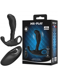 Черный изогнутый массажёр простаты с вибрацией и пультом ДУ - Baile - в Иркутске купить с доставкой