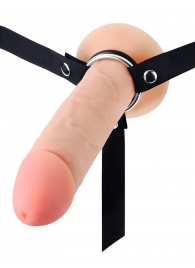 Мужской полый страпон на регулируемых ремешках - 22 см. - Sex Expert - купить с доставкой в Иркутске