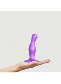 Фиолетовая насадка Strap-On-Me Dildo Plug Curvy size S - Strap-on-me - купить с доставкой в Иркутске