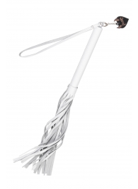 Белая кожаная плеть - 50 см. - Pecado - купить с доставкой в Иркутске