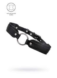 Черный кожаный чокер-ошейник со скруглёнными углами - Pecado - купить с доставкой в Иркутске